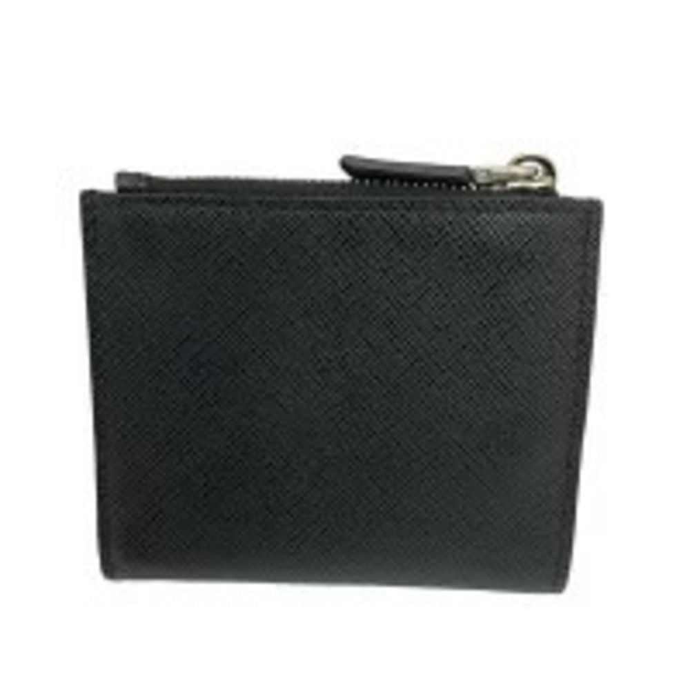 Prada Black Wallet Triangle Saffiano Black